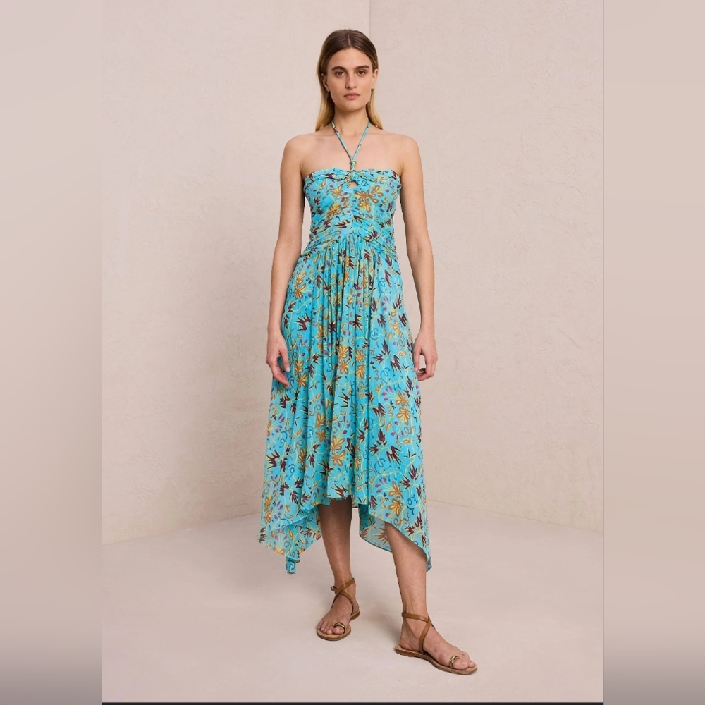 A.L.C. violet dress in grotto multi Silk 4 Small